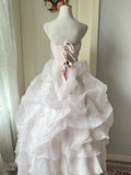 Pbong  Pink Vintage Heavy Work Evening Gown Princess Style Birthday Party Student Female Dress Luxury Lightweight Special Occasion