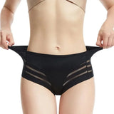 High Waist Briefs Women Seamless Panties Transparent Mesh High Elastic Tummy Control Shapewear Ice Silk Underwear Sexy Lingerie