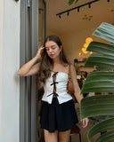 Sexy White Hollow Out Lace Up Vest For Women Fashion Sleeveless Off Shoulder Backless Top New Spring Summer High Streetwear