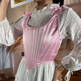 Lolita Shirt Women Sexy Corset Top Fashion Waist Trainer Bustiers Blusas Y2k Body Shaper Ladies Underbust Camis Woman Clothing