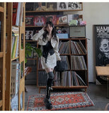 Korean Fashion Designer Butterfly Y2k Fashion Women Shirts Blouses Long sleeve Top Elegant Youth Clothing Sexy Shirt