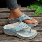 Pbong  Summer Women Wedge Sandals Open Toe Outdoor New Flip Flops Fashion Casual Designer Shoes Slip on Platform Sandals Slides