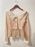 Last One Japan Liz Lisa Lace Knitted Long Sleeve Cardigan Sweater