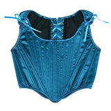 Satin Bandage Waist Trainer Body Shapers Women Corset Fashion Slimming Tank Top Sexy Shapewear Woman Clothes Fajas Streetwear