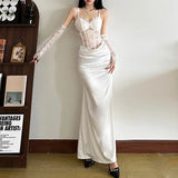 Autumn and winter new women's solid color slim fit high waist fashionable sling sexy backless dress