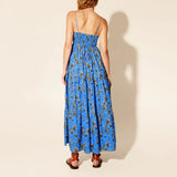 Pbong  Women Boho Graphic Print Maxi Dress Spaghetti Strap Flowy Floral Dress Summer Casual A-line Cami Dress Beach Wear