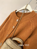Spring Autumn 2025 Vintage Versatile Lazy Women Cardigan Sweater Coat  Loose Korean Version Female Knitted Sweater Jacket