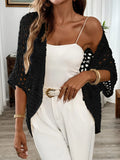 Spring and summer loose hollow elegant knitted jacket cardigan