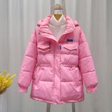 New Parkas Women Winter Jacket Hooded Thick Warm Cotton Padded Parka Casual Basic Coat Female Snow Coat Outerwear