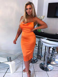 Neon Satin Lace Up Summer Women Bodycon Long Midi Dress Sleeveless Backless Elegant Party Outfits Sexy Club Clothes
