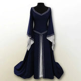 Pbong  Christmas Theme Embroidered Slim Fit Long Sleeve round Neck Dress Knee Length Women's Dress Full Sleeve Regular Type Empire Wais