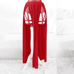 New 3 Pieces Sets Women  Dress with Chest Pads Gothic Sexy  Erotic Lingeries Party Wear Red Bandage Hollow Out Women Sets