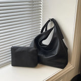 Korean Style Tote Bag Women's Underarm Large Capacity Single Shoulder Bag for Commuting And Class Street Trend PU Medium Size...