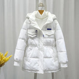 New Parkas Women Winter Jacket Hooded Thick Warm Cotton Padded Parka Casual Basic Coat Female Snow Coat Outerwear