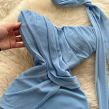 Chic vintage Sexy Strapless mesh sleeveless Fairy Summer  Women Boho Sundress Beach women clothing Long dress
