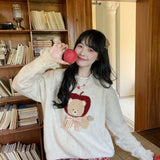 Kawaii Sweaters Cartoon Women Harajuku Sweet Knitted Pullovers Autumn Winter Fashion Oversize Cute Aesthetics Sweaters