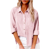 100% Cotton Linen Long Sleeve Shirts Women Clothing Y2k Tops Vintage Fashion Clothes Tshirt Elegant Casual Tees Streetwear