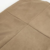 Pbong  New Autumn/Winter Vintage Suede Half Skirt for Women Elegant Commuting Brown Slit Straight Suit Skirt High Waist Long Skirt