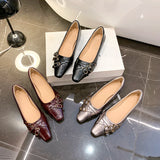 Pbong  Pointed Toe Shoes Shallow Mouth Black Flats Low Heels  Female Footwear Fashion Casual Sneaker on Heels Nurse Dress