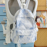 Women Star Print Backpack Polka Dot Star Charm Lightweight Student School New Trend Fashion Daypack Female Book Backpacks
