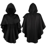 Medieval Gothic Sle Men's Knight Cloak loween Hooded Overhead RobeGrim Reaper Costume Ethnic Stage Wear Halloween Costume Adult