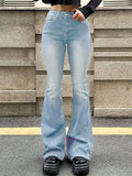 2025 Woman Vintage High Waist Flare Jeans Female Stretchy Bootcut Tight Denim Pants Women Bell Bottoms Casual Slim Fit Trousers