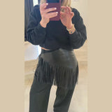 Floral Embroidery Fringe Wrap Mini Skirt Low Rise Self Tie Asymmetrical Hem Spring Summer Festival Women Boho Party Outfit