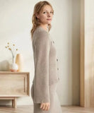 Autumn Loose Soft Cardigan Women Casual Chic Sweater Female Long Sleeve Tops Winter New Solid Warm Lightweight Cardigan