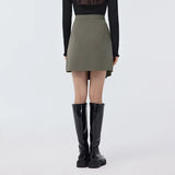 Women Skirt Spring New Playful Asymmetrical Pleated Skirt Solid Color Sweet Cool A-line Skirt for Women