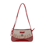 Pbong  Fashionable Sweet Butterfly Knot Crossbody Bag Urban Minimalist Style PU Material Small Square Bag Women's Handbag Commuting