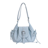 Women's Small pu Leather Buckle Drawstring Shoulder Bag Casual Aesthetic Daily Dating Crossbody Bag Fashion Handbags