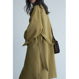 Women's Long Trench Coat Single-breasted Casual Belted Waist Women Windbreaker Overcoat Female Cloth Spring Autumn