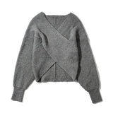 Pbong  New Autumn Winter Knitted Cropped Sweater Y2K Tops Women Long Sleeve Pullovers Sweater Legular Fashion Sweater Pull