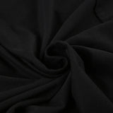 Elegant Black Square Neck Sexy Side Slit Dress