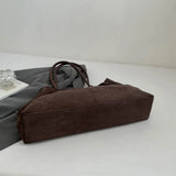 Pbong  Large Capacity Suede Fabric Simple Tote Bag for Women Shoulder Bags Designer Luxury Brand Handbags and Purses