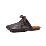 Square Toe Slippers Women Flats Mules Shoes for Woman Sandals New Casual Flip Flops Slingback Fashion Retro Dress Mujer Slides