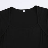 Black Loose A-Line Slim Long Dress