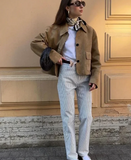 Fashion Lapel Pockets Long Sleeve Coats Women's Casual Single Breasted Solid Color Outerwear Autumn Female High Street Chic Tops