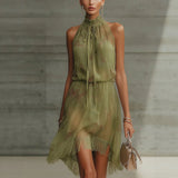 Pbong  Sexy Sleeveless Mini Dress Women Summer Fashion Slim Floral Print Off Shoulder Short Dresses Elegant