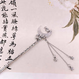Fashion Moon Tassel Hair Stick For Women Classic Star Hair Stick Cheongsam Hanfu Headwear Hair Accessories