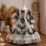 Children's Victorian Historical Dress 18th Century Rococo Party Princess Dresses for Girls