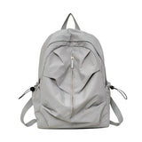 Pbong  New Student Schoolbag for Girl solid color simple and lightweight travel backpack trendy Korean style daily backpack