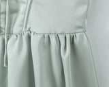 Pbong  Summer Elegant Chic Mini Dresses Green V-neck Backless Women Sleeveless Sexy Tiered Ladies Party Dress Vestidos New