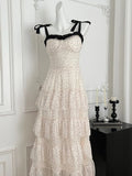 Vintage sexy slim Polka dot butterfly dress hotsweet Chic Summer Vestidos Vacation  women clothing ceremony dresses