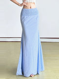 Pbong  French Elegant Fish Tail Skirt Plaid Pleated High Waist Design Female Slim Long Skirt Spring Summer New Women's Clothing