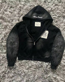 Pbong  American New Skull Embroidery Super Leopard Hooded Sweater Women Y2K Gothic Hip Hop Popular Casual Joker Sweatshirt