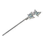 Vintage Moonstone Butterfly Hair Sticks for Women Fashion Metal Hanfu Hairpin Disk Hair Chopsticks Hair Accessories