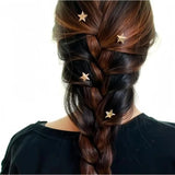 10Pcs Fashion Star Shaped Hair Clips For Women Sweet Textured Five Pointed Star Braid Hair Clips Hair Accessories