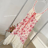 Pbong   Women Summer Floral Sleeveless Maxi Dress Boho Mesh Spaghetti Strap Flowy Beach Wedding Guest Long Dresses Lace Hollow Out