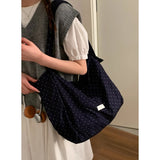 Pbong  College Style Canvas Bags for Women New Korean  Tote Casual Large Capacity Cloth Bag